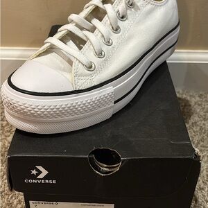 Converse White Canvas Chuck Taylor Sneakers